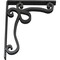 Ekena Millwork Orleans Wrought Iron Bracket, (Triple center brace), Powder Coated Black 2"W x 10"D x 12"H BKTM02X10X12TOL - alternate 6